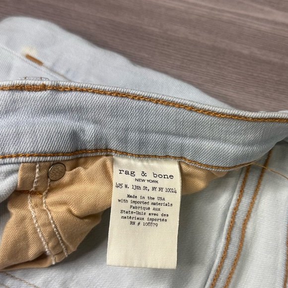 rag & bone - Skinny - White Water - Sz 25 - Women’s Jeans - Picture 9 of 9